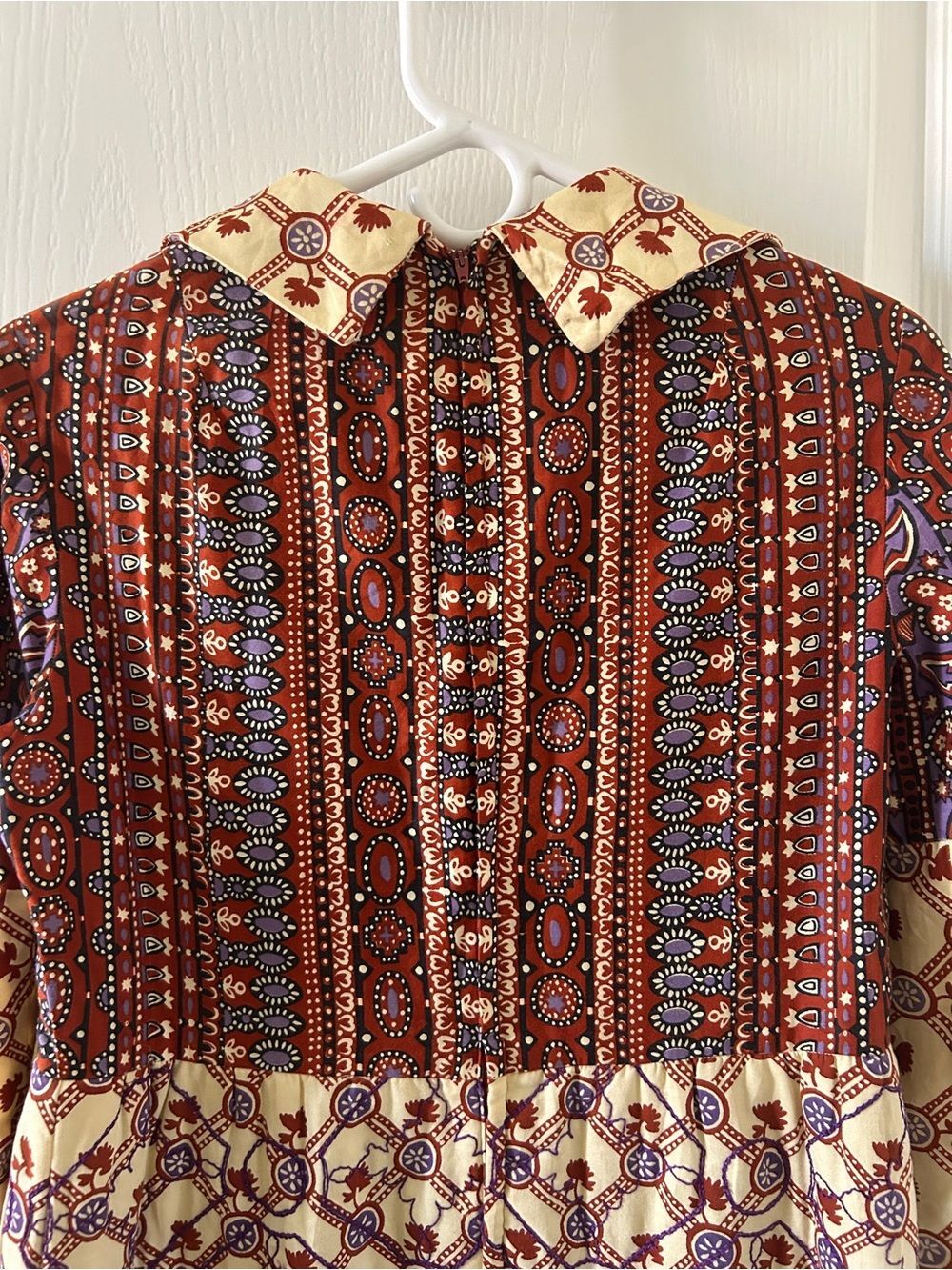 Vintage 1970s Del-Ann's Quilted Prairie Dress Cottagecore Retro Western Boho - Picture 7 of 13